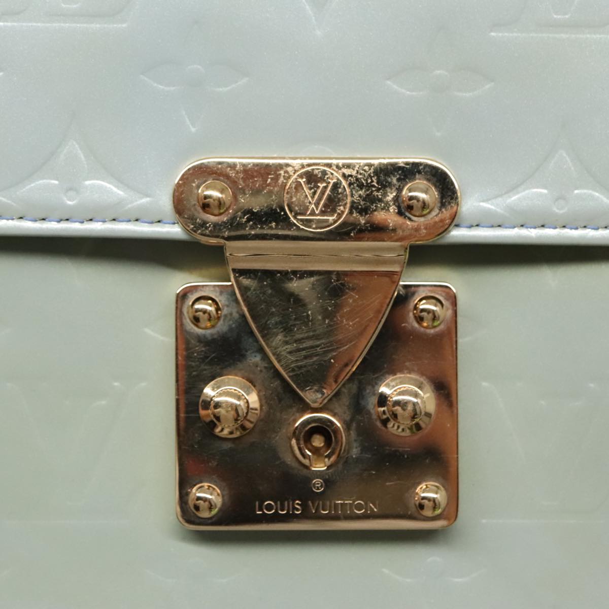 Louis Vuitton Spring Street Grey Patent Leather Handbag
