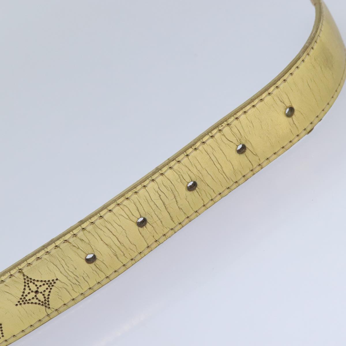 Louis Vuitton Mahina Gold Leather Belt