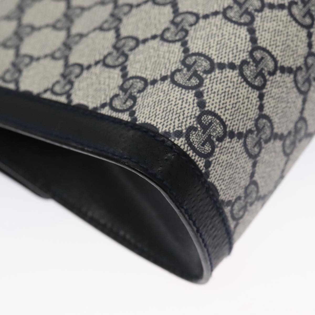 Gucci Gg Canvas Navy Canvas Clutch Bag