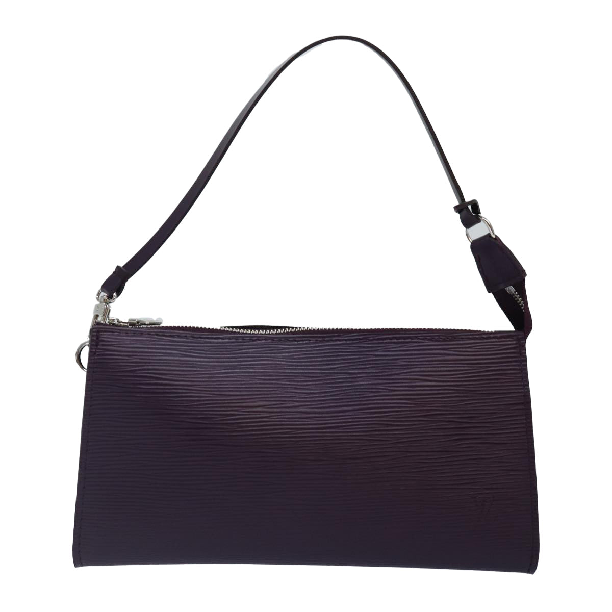 Louis Vuitton Pochette Accessoire Purple Leather Clutch Bag