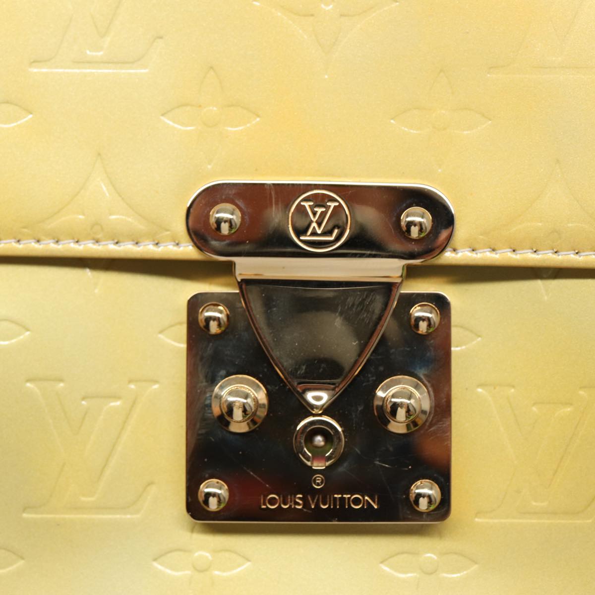 Louis Vuitton Spring Street Yellow Patent Leather Handbag