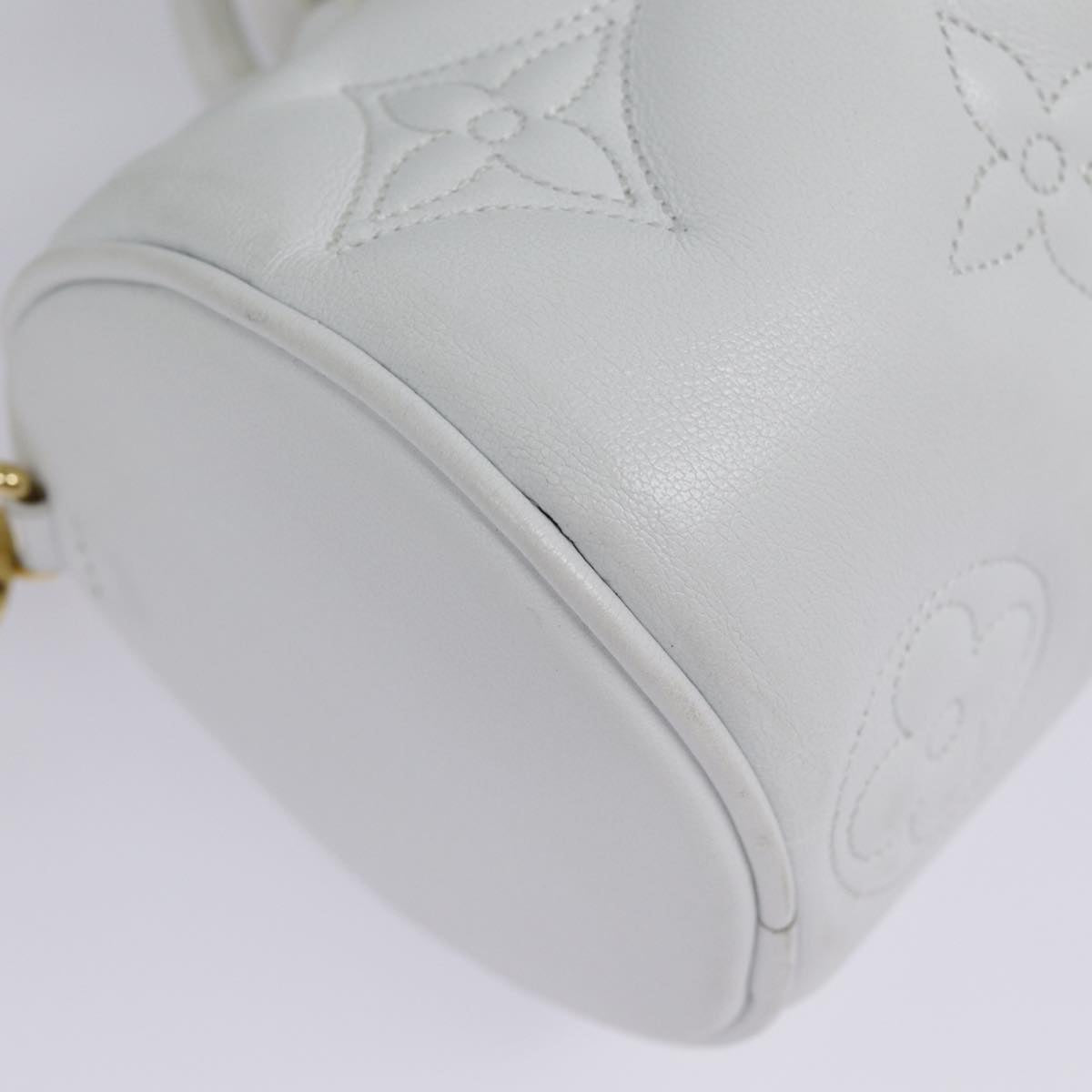Louis Vuitton Papillon White Leather Handbag