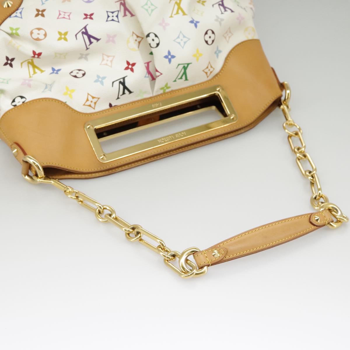 Louis Vuitton Judy White Canvas Shoulder Bag