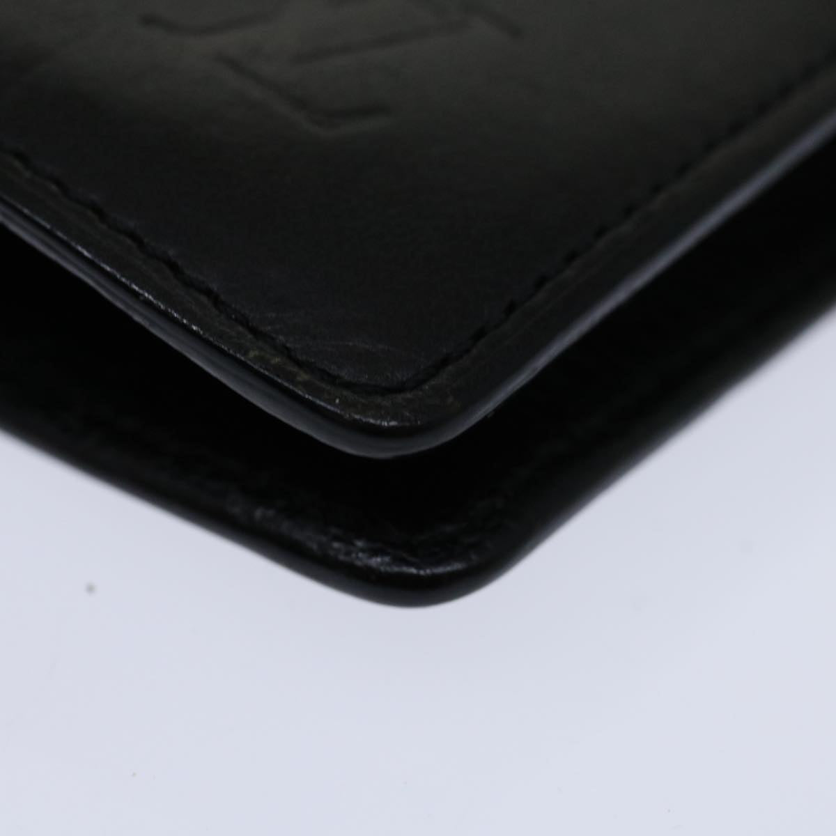 Louis Vuitton Agenda Mm Black Leather Wallet