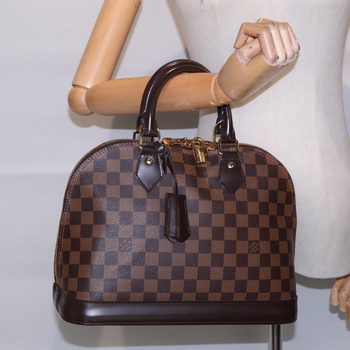 Louis Vuitton Alma Brown Canvas Handbag