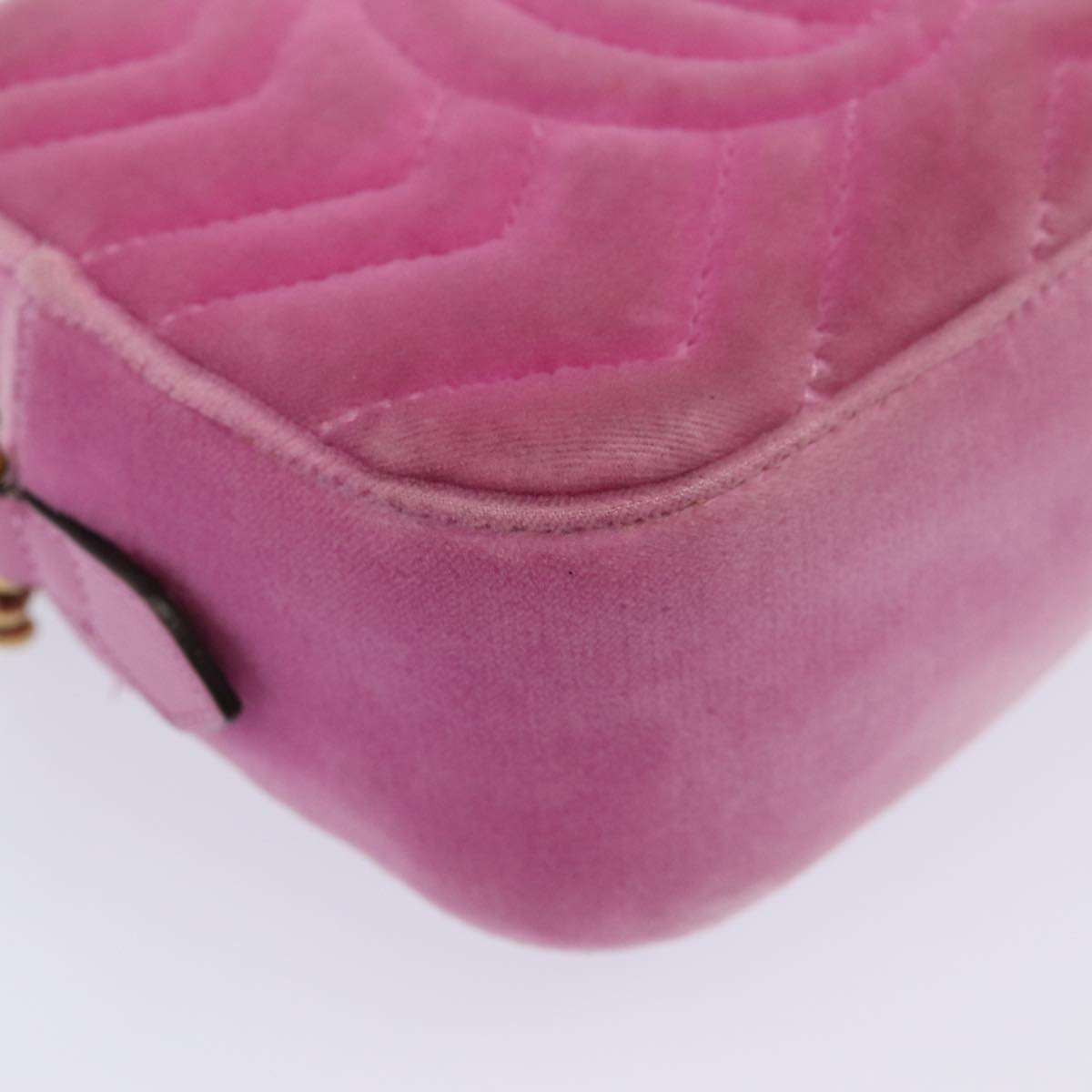 Gucci Marmont Pink Velvet Shoulder Bag