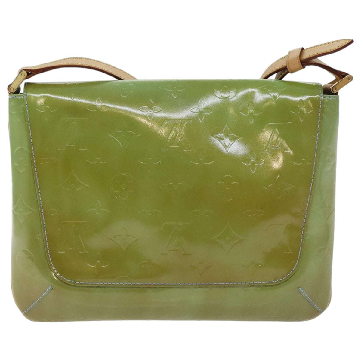 Louis Vuitton Thompson Street Green Patent Leather Shoulder Bag