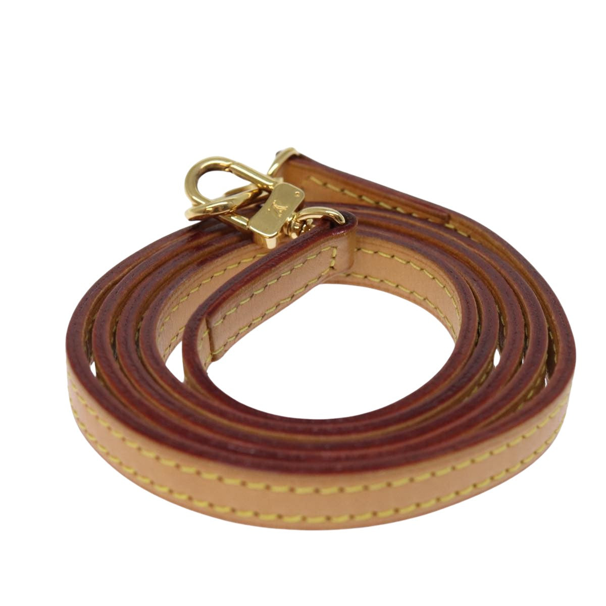 Louis Vuitton Shoulder Strap Beige Leather Bag Jewelry