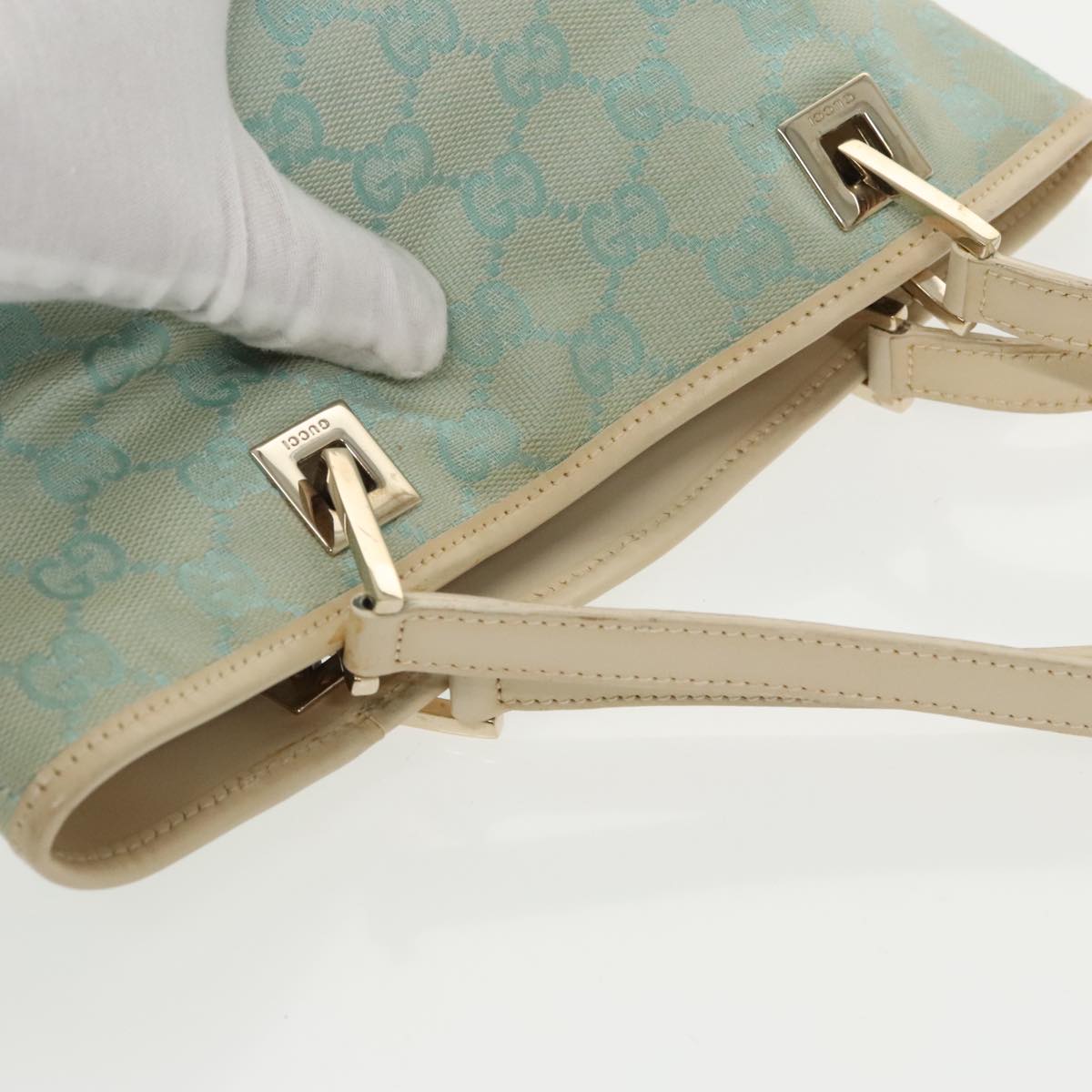 Gucci Blue Canvas Tote Bag