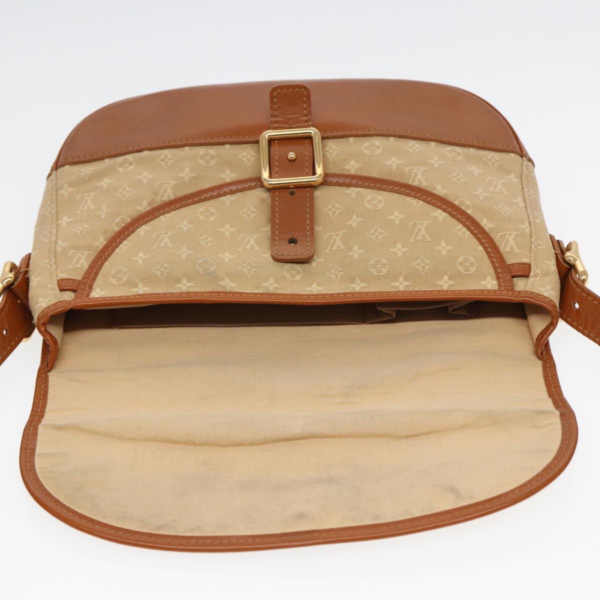 Louis Vuitton Belaia Beige Canvas Shoulder Bag