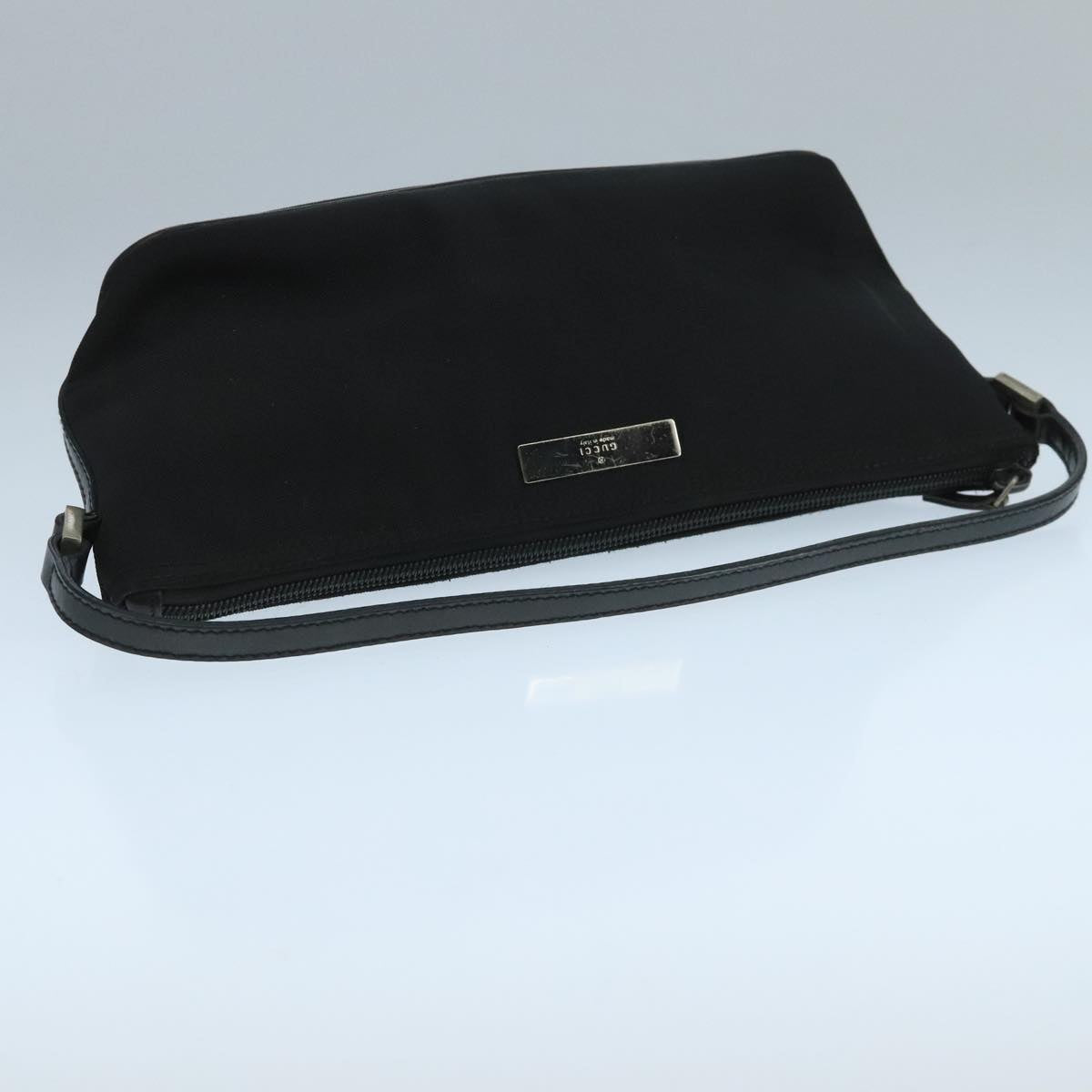Gucci Baguette Black Canvas Clutch Bag