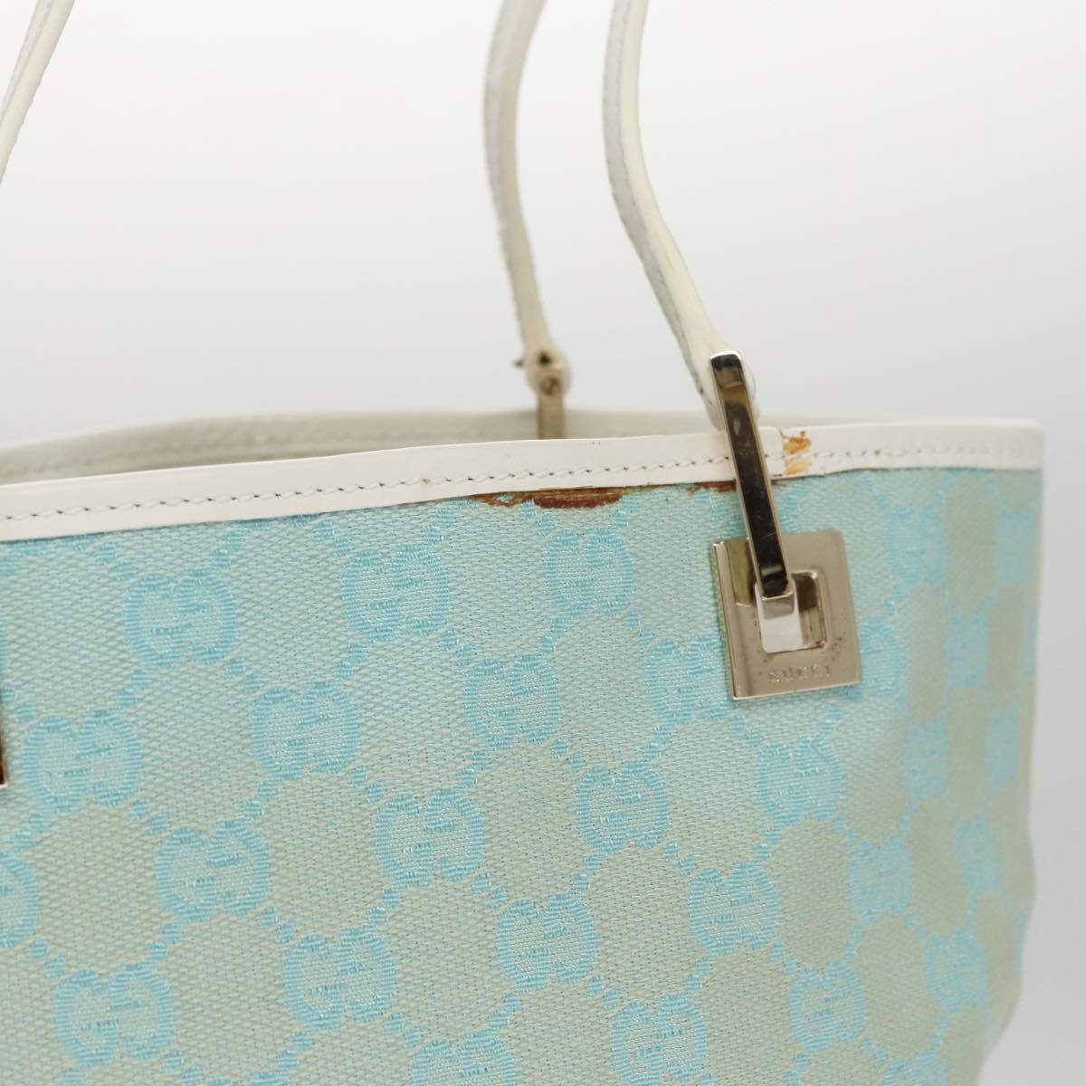 Gucci Blue Canvas Tote Bag