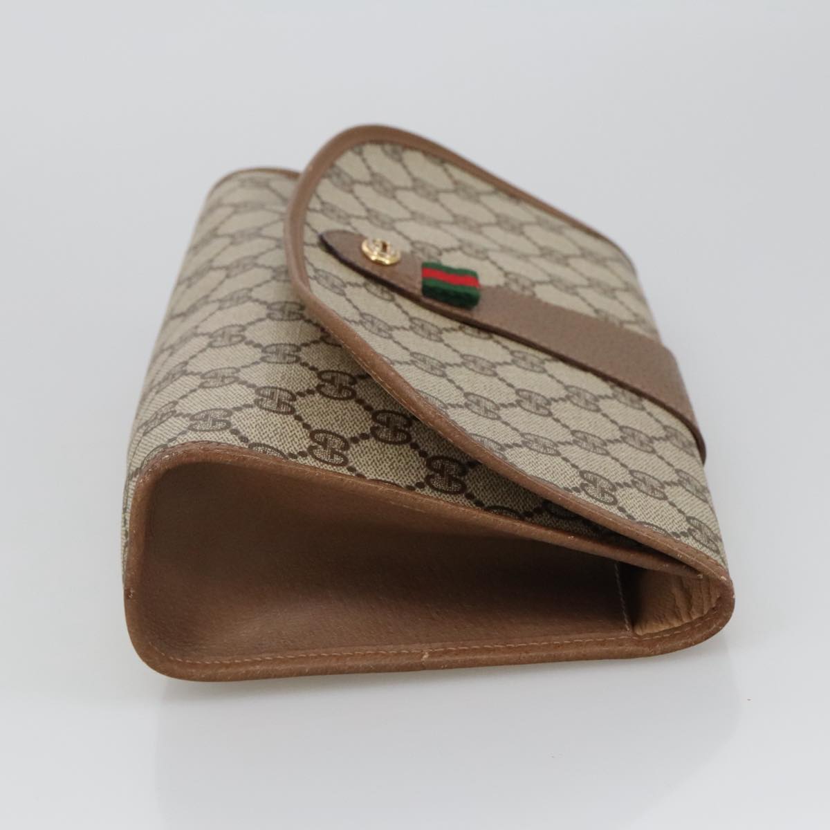 Gucci Sherry Beige Canvas Clutch Bag