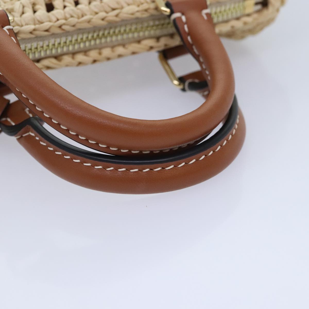 Louis Vuitton Nano Speedy Beige Synthetic Handbag