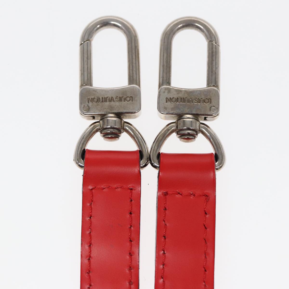 Louis Vuitton Shoulder Strap Red Leather Bag Jewelry