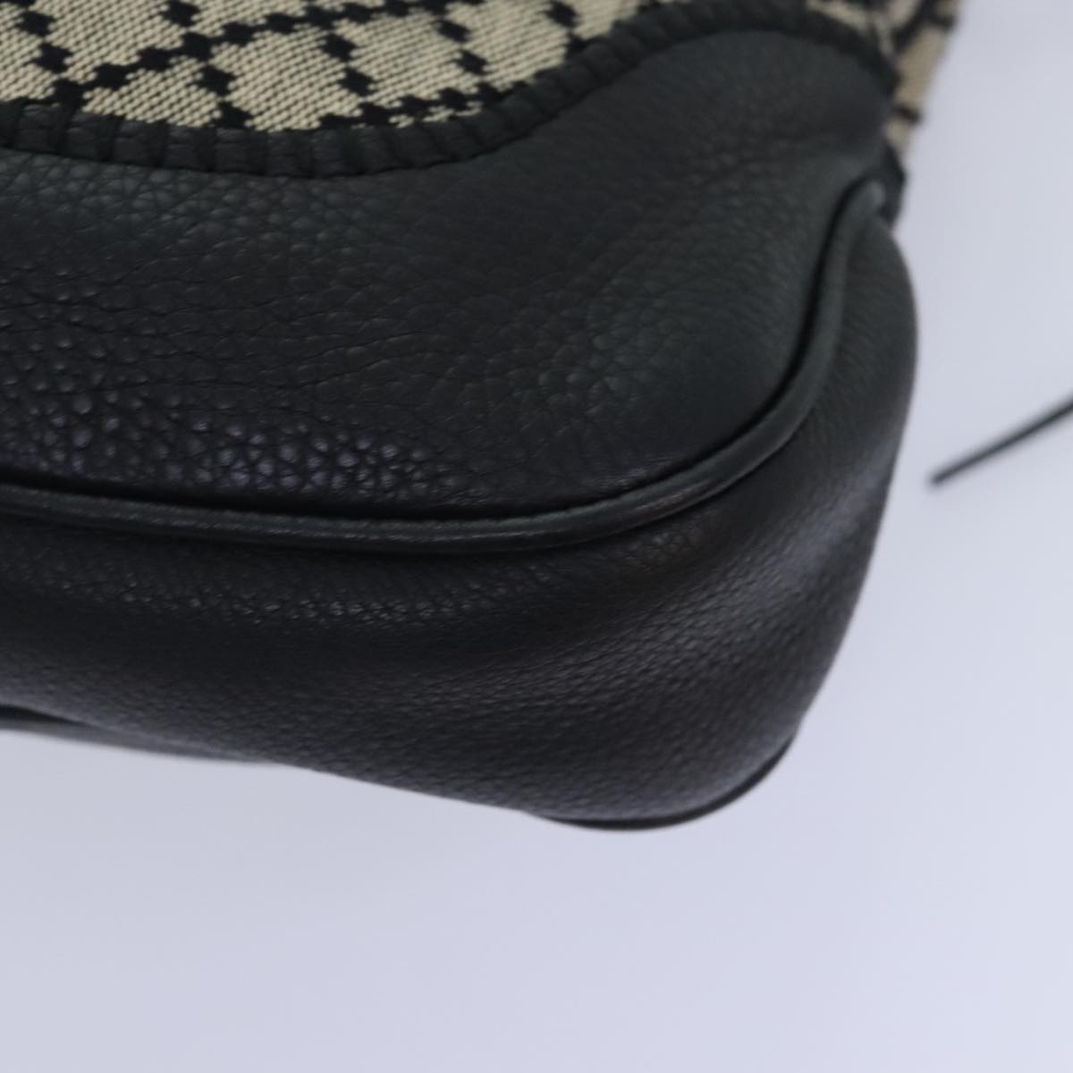 Gucci Jackie Black Canvas Shoulder Bag