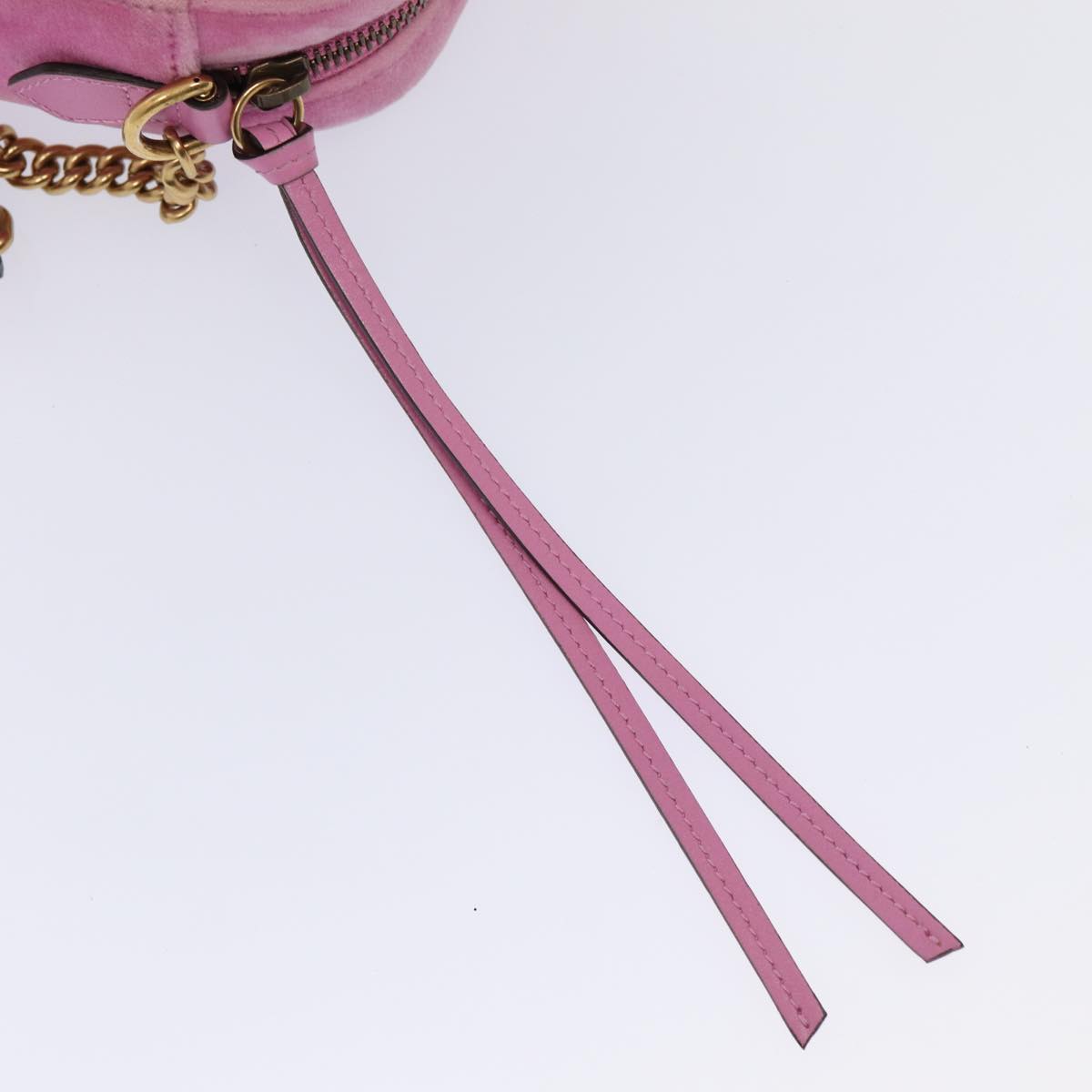 Gucci Marmont Pink Velvet Shoulder Bag