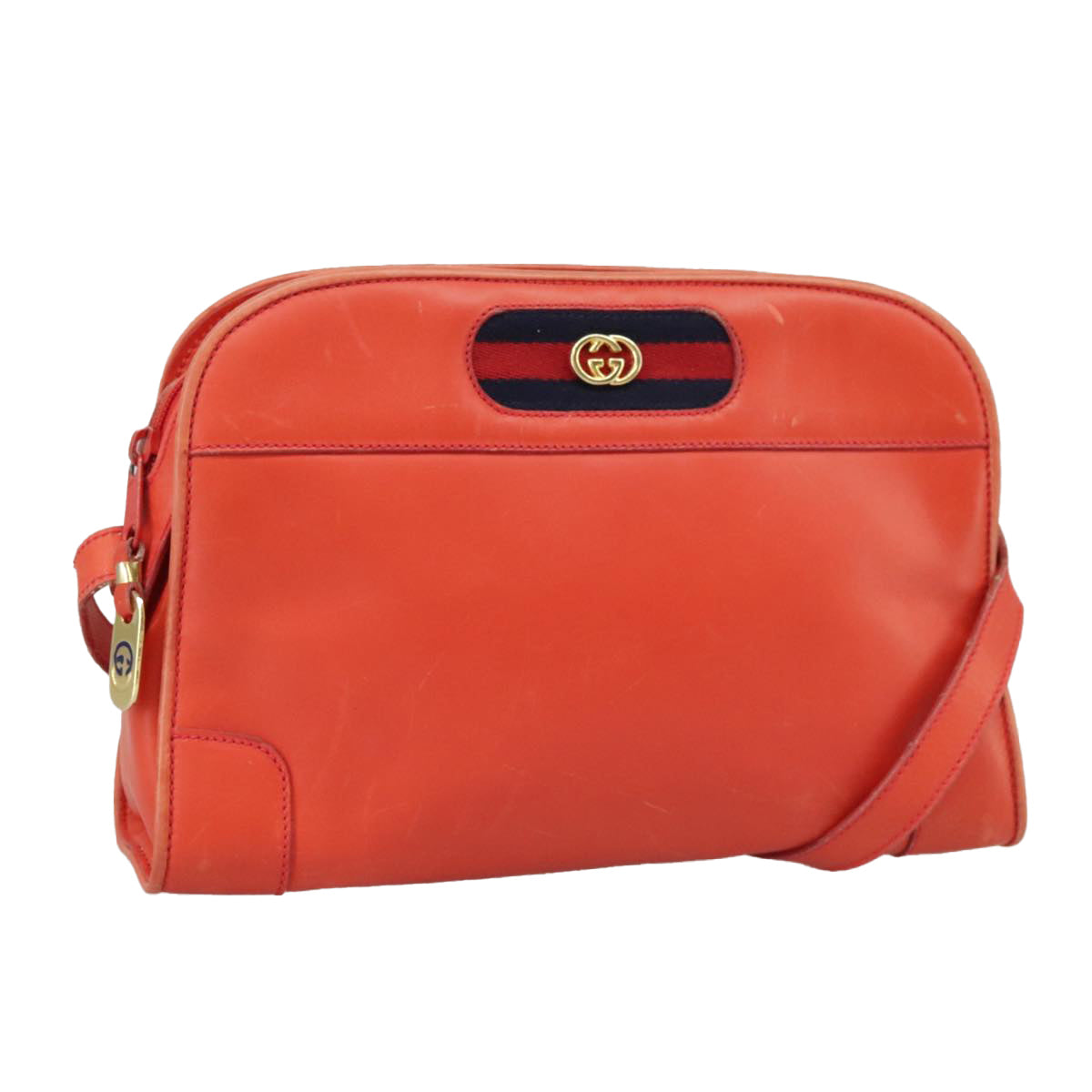 Gucci Ophidia Orange Leather Shoulder Bag