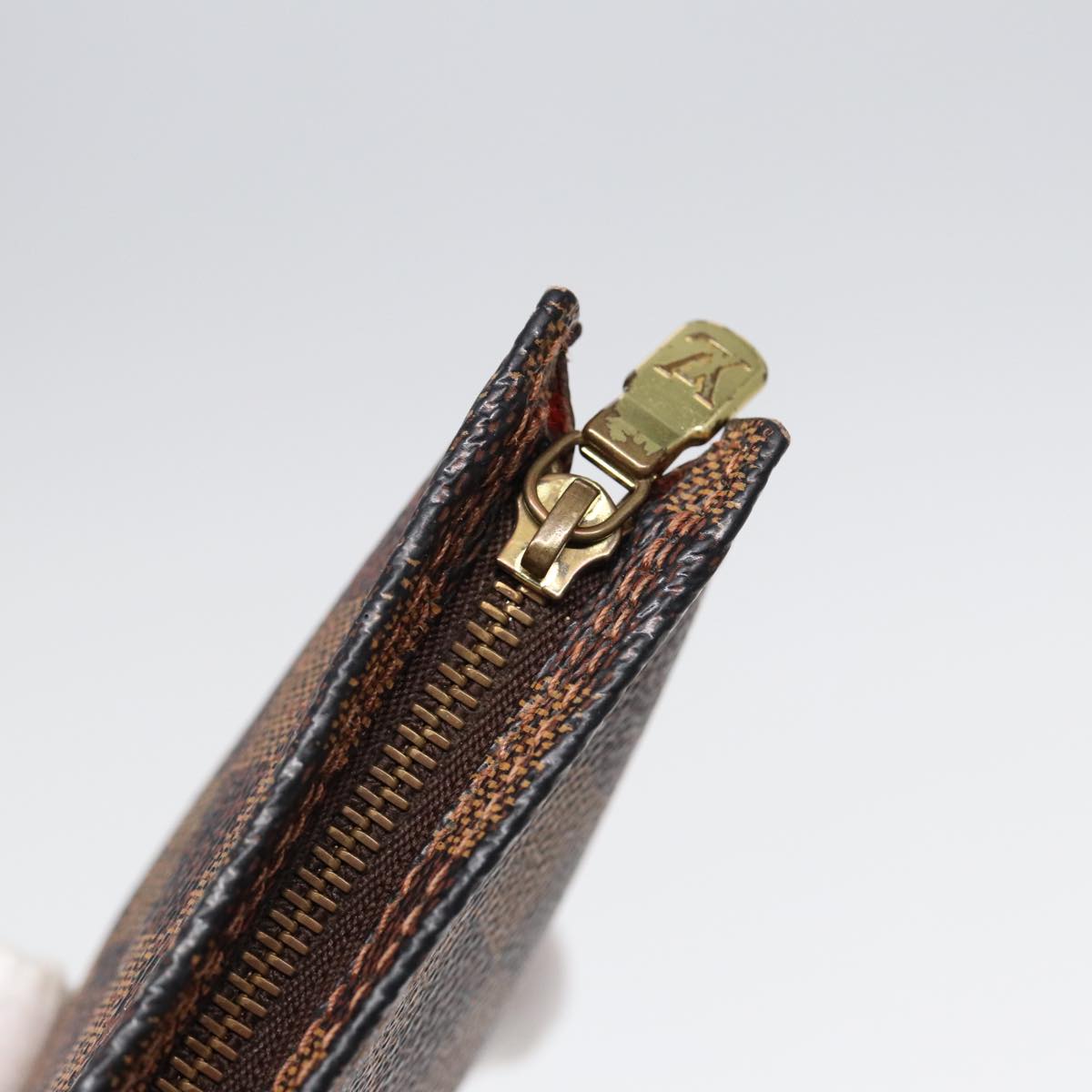 Louis Vuitton Poche Toilette Brown Canvas Clutch Bag