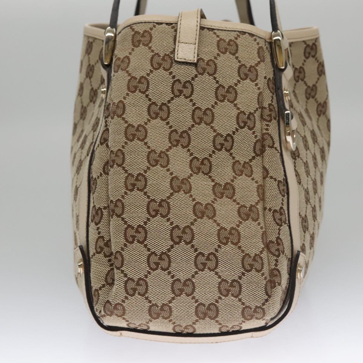 Gucci Abbey Beige Canvas Tote Bag