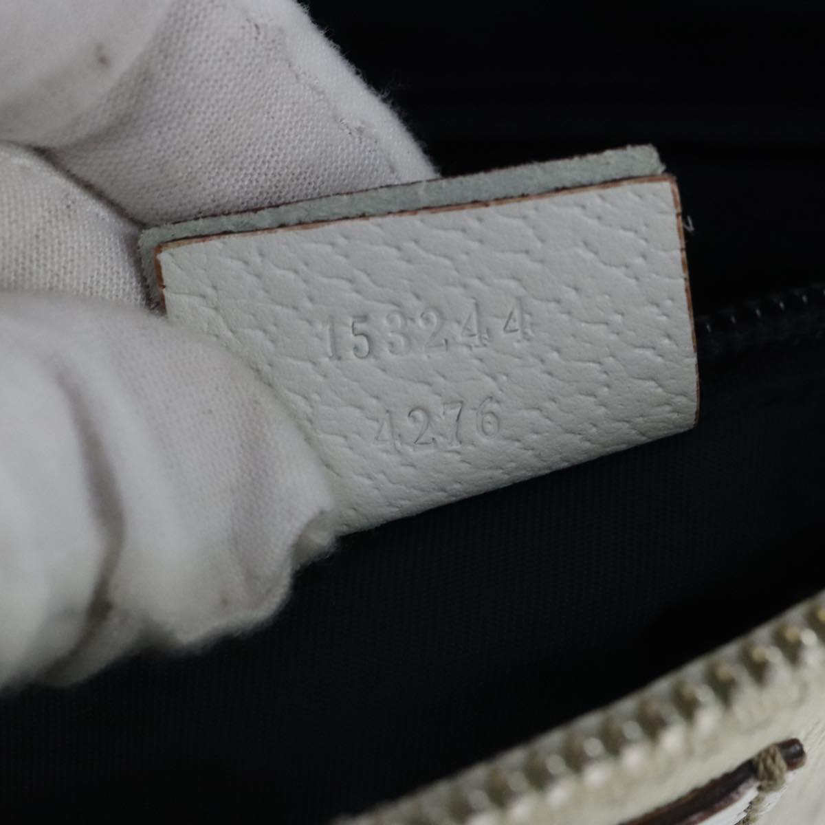 Gucci Ophidia White Canvas Shoulder Bag