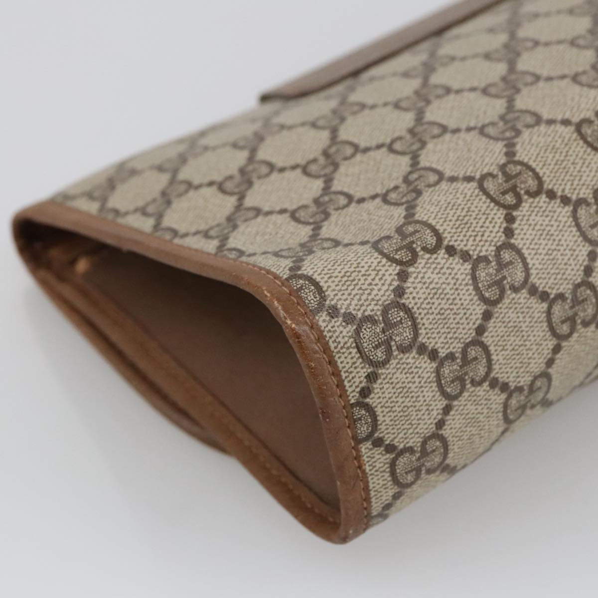 Gucci Sherry Beige Canvas Clutch Bag