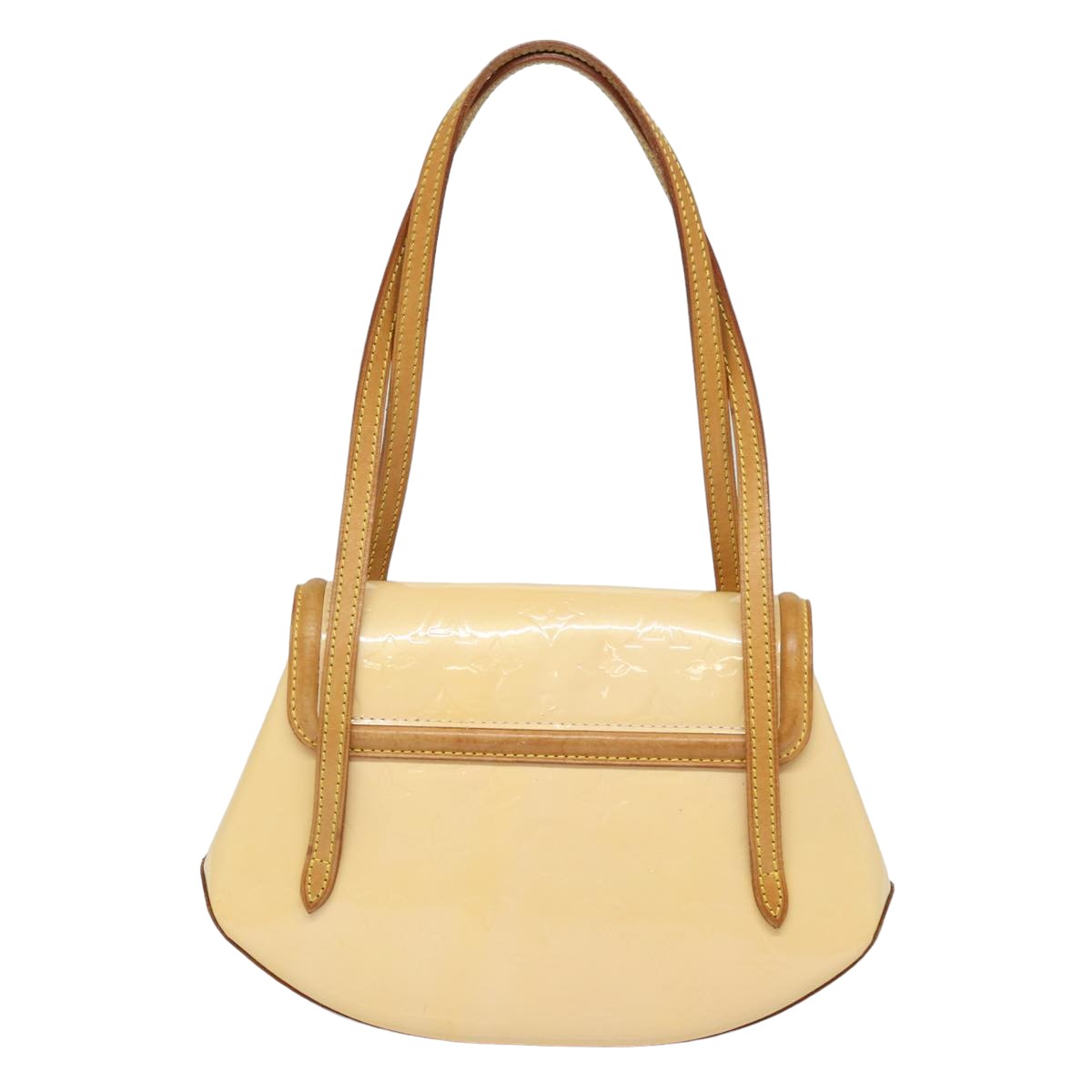 Louis Vuitton Biscayne Bay Camel Patent Leather Shoulder Bag