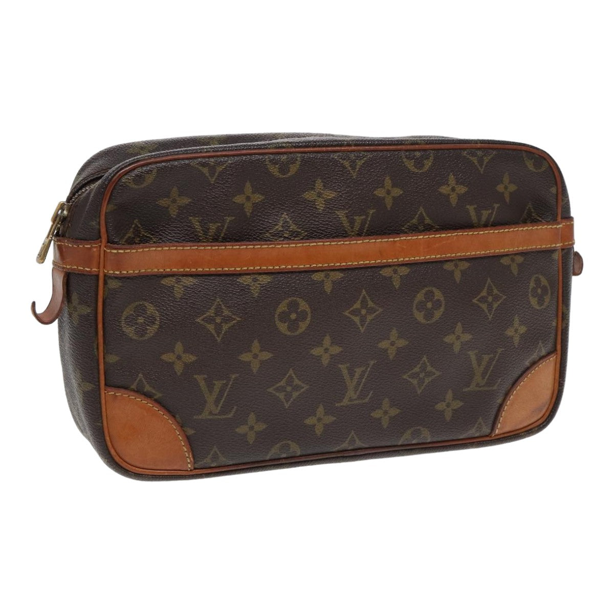 Louis Vuitton Compiegne 28 Brown Canvas Clutch Bag