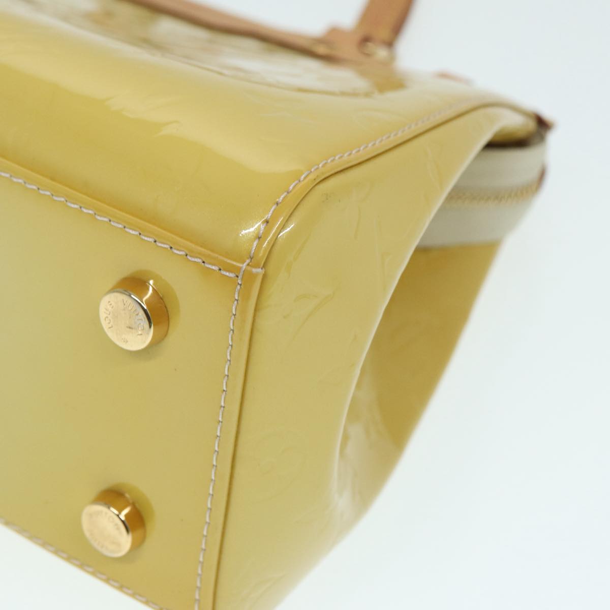 Louis Vuitton Brea Yellow Patent Leather Handbag