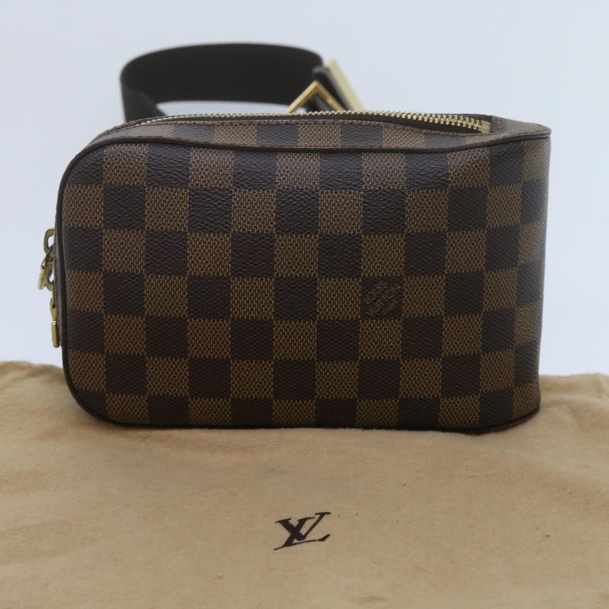 Louis Vuitton Geronimos Brown Canvas Shoulder Bag