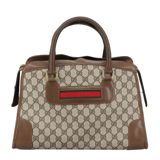 Gucci Sherry Beige Canvas Handbag ()