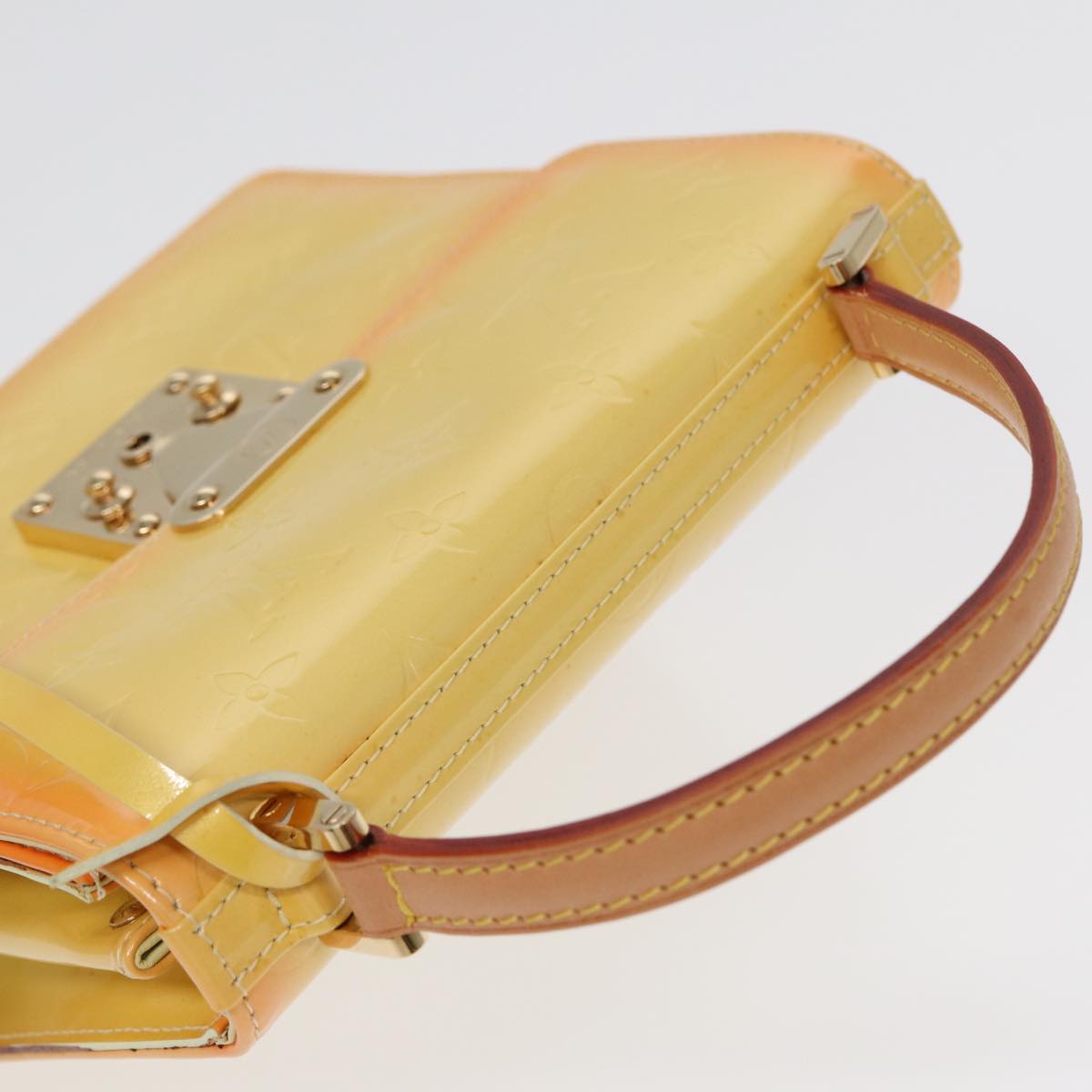 Louis Vuitton Spring Street Yellow Patent Leather Handbag