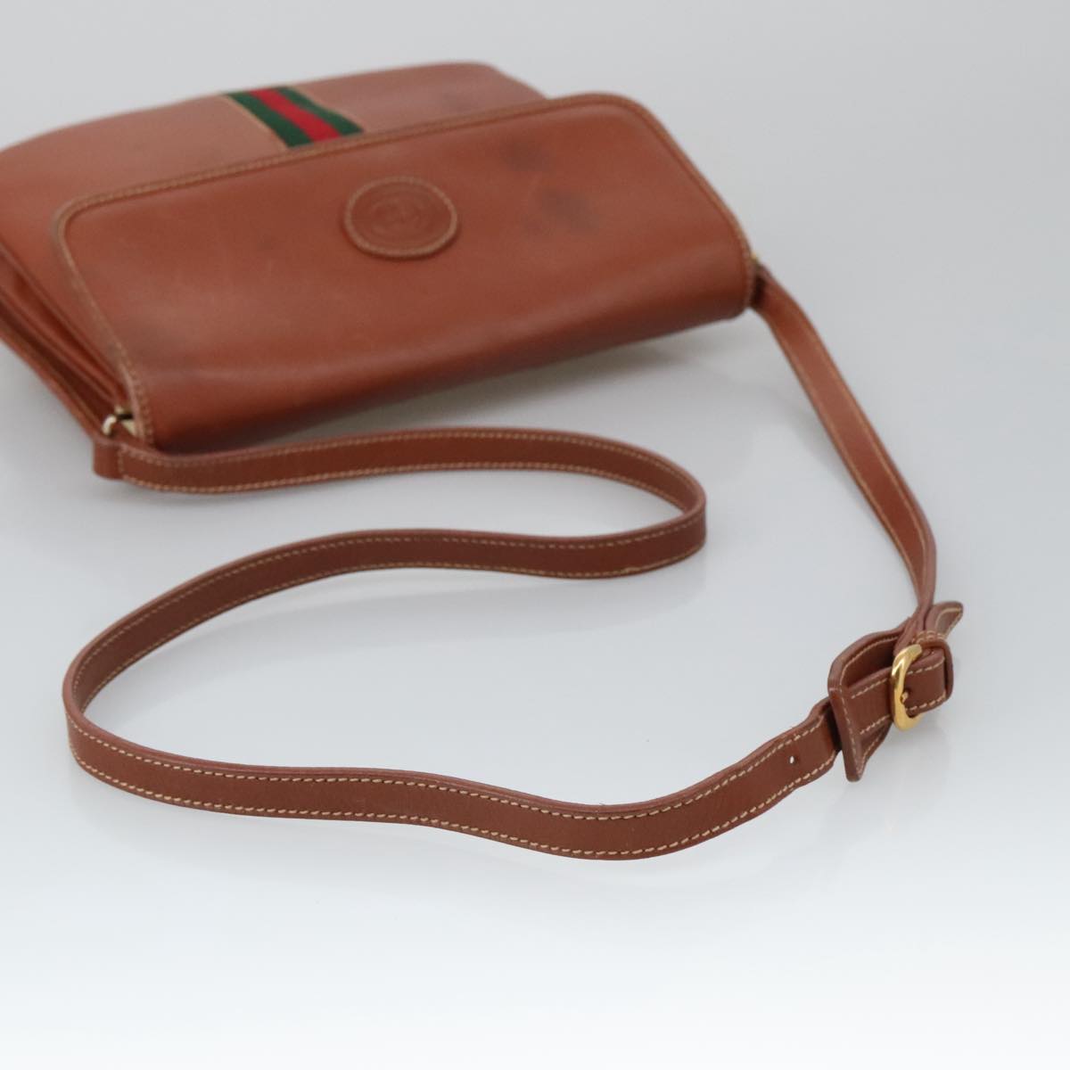 Gucci Sherry Brown Leather Shoulder Bag