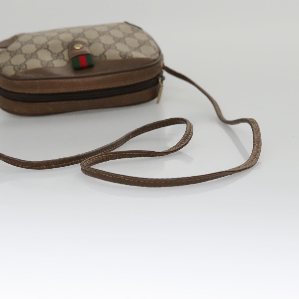 Gucci Sherry Beige Canvas Shoulder Bag