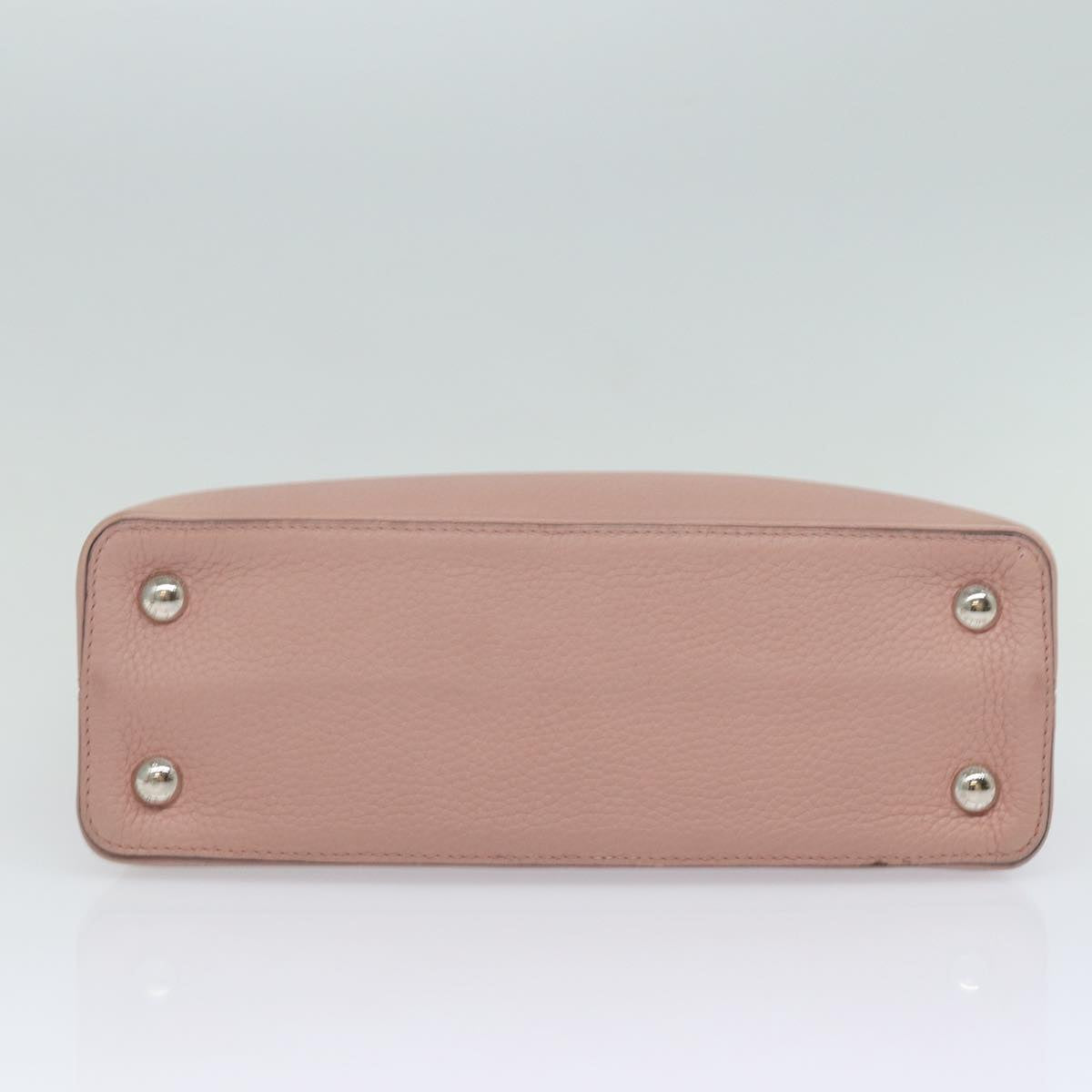Louis Vuitton Capucines Pink Leather Handbag