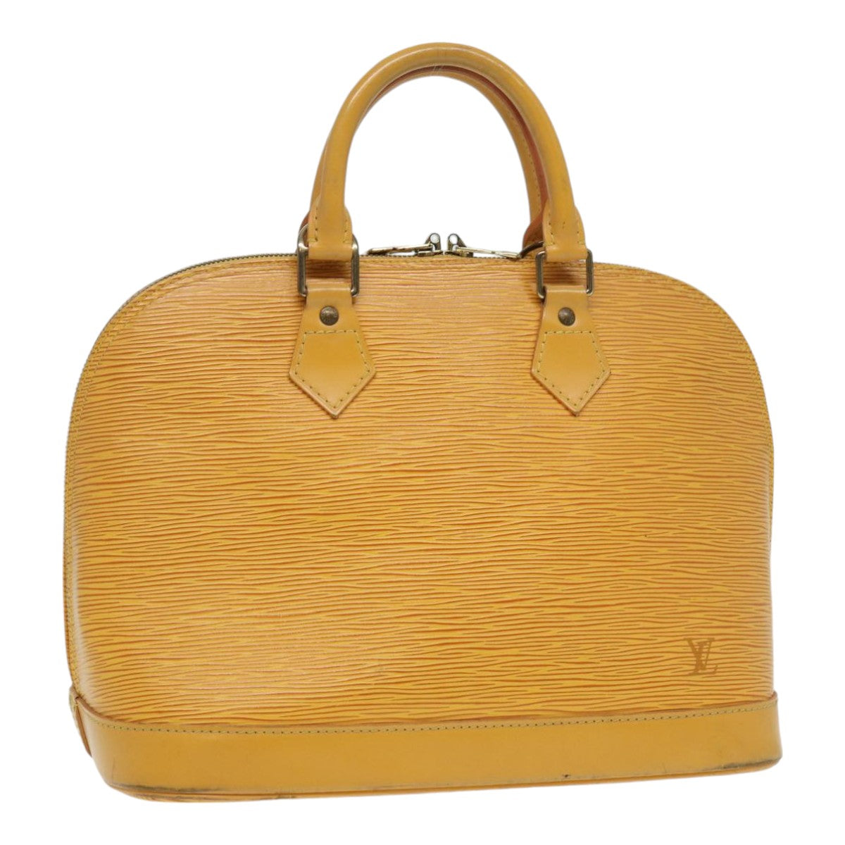 Louis Vuitton Alma Yellow Leather Handbag