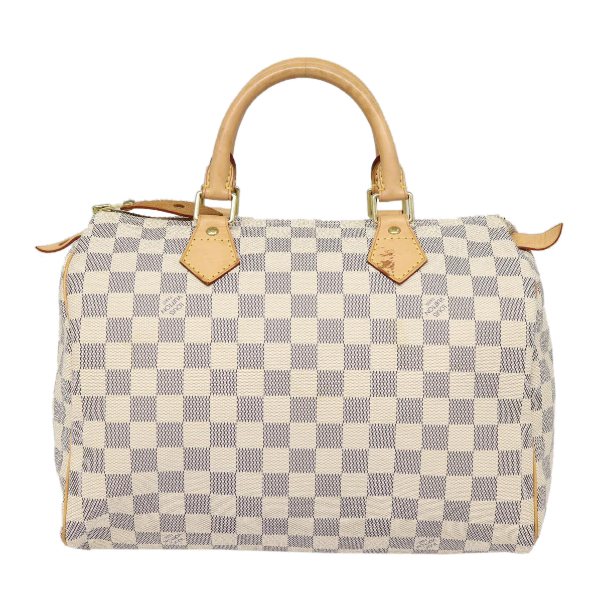 Louis Vuitton Speedy 30 White Canvas Handbag