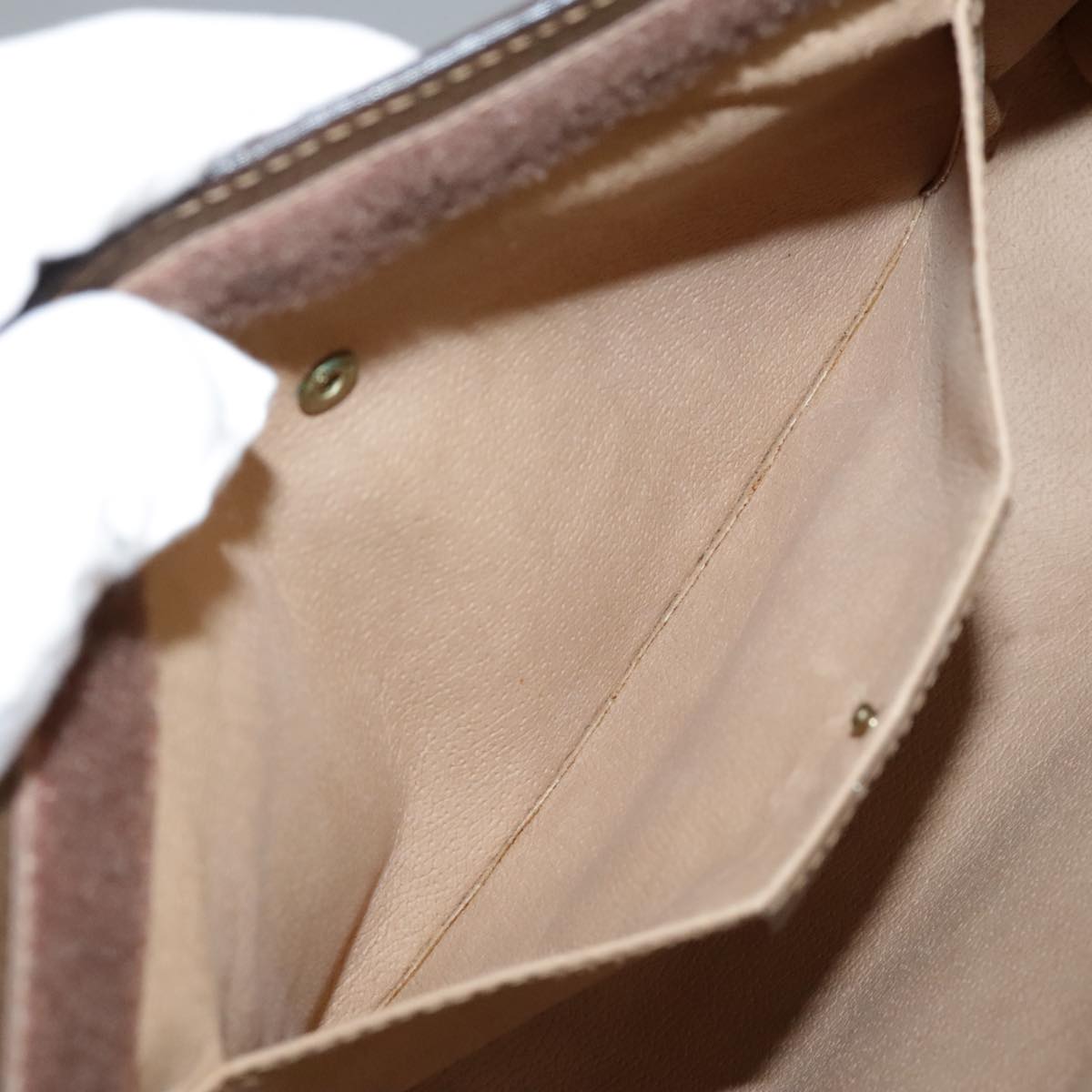 Gucci Ophidia Beige Canvas Clutch Bag
