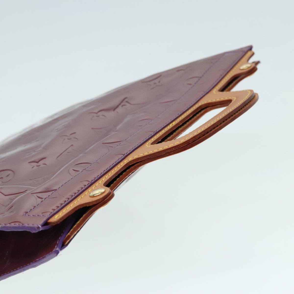 Louis Vuitton Stanton Purple Patent Leather Tote Bag