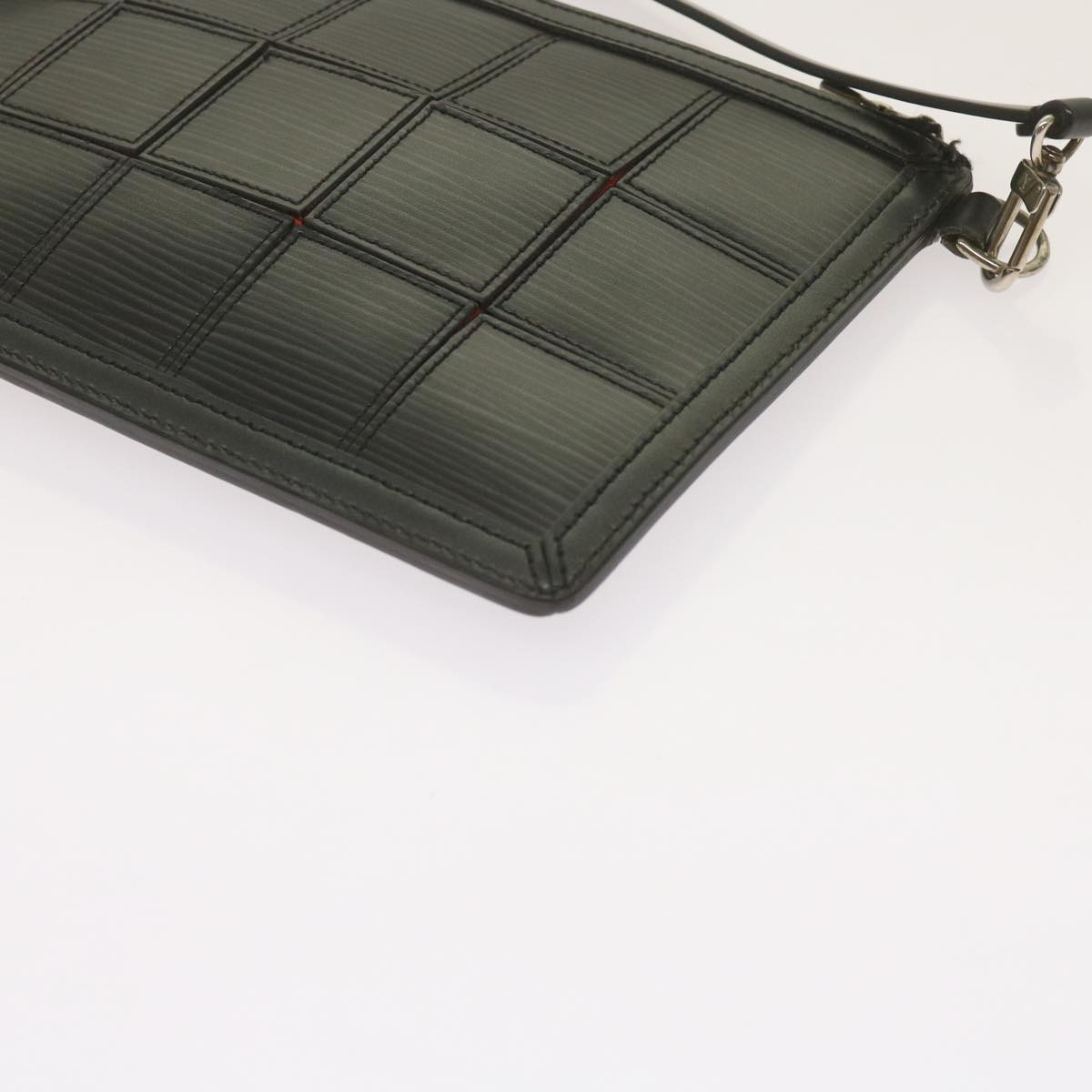 Louis Vuitton Delmonico Black Leather Clutch Bag