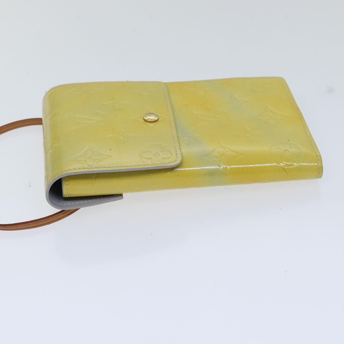 Louis Vuitton Walker Yellow Patent Leather Clutch Bag