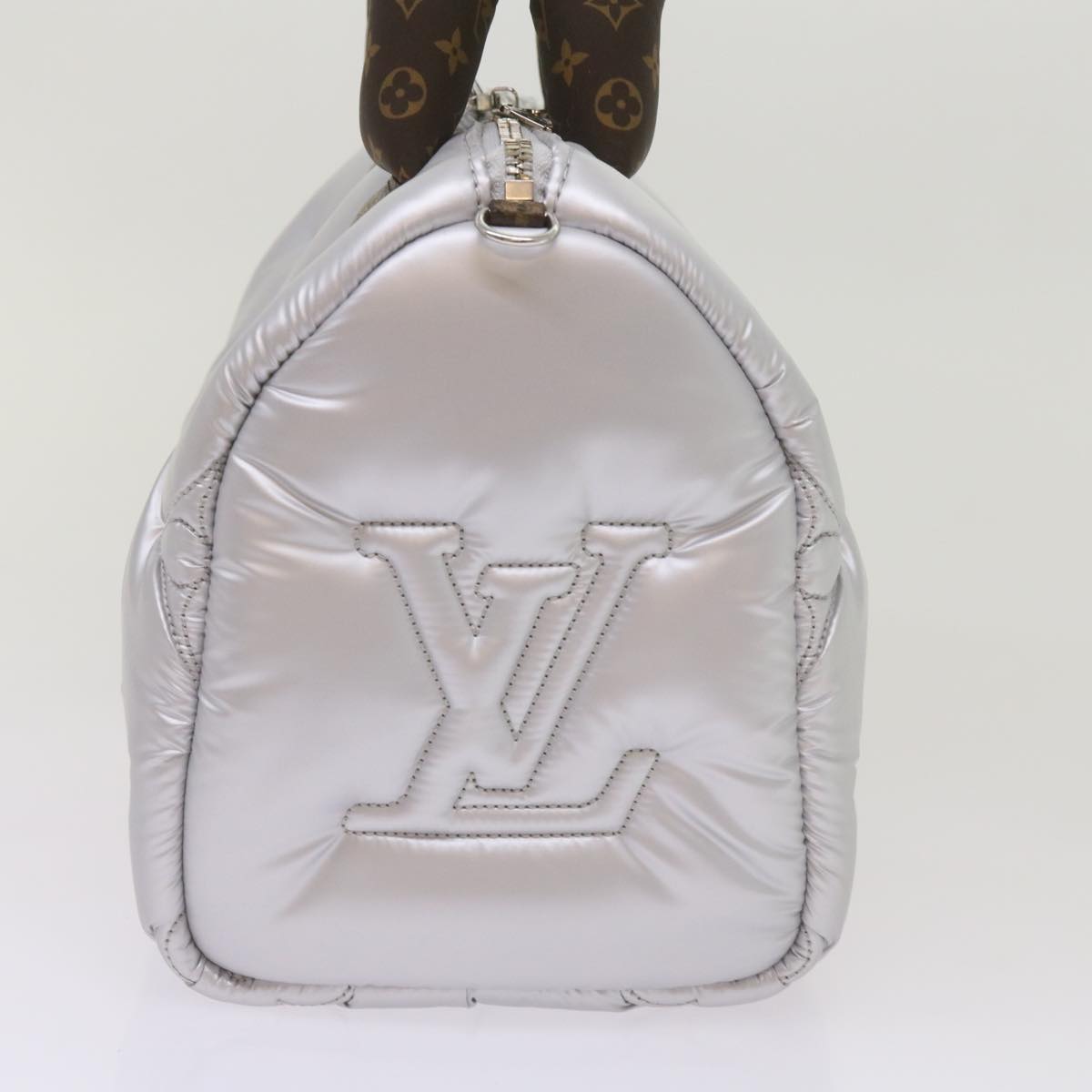 Louis Vuitton Speedy Bandoulière 25 Silver Synthetic Handbag