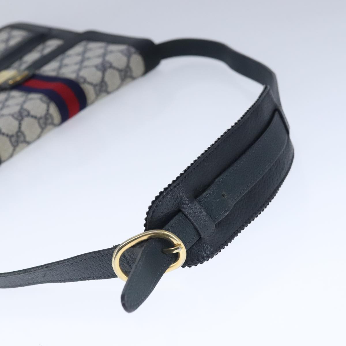 Gucci Sherry Navy Leather Shoulder Bag