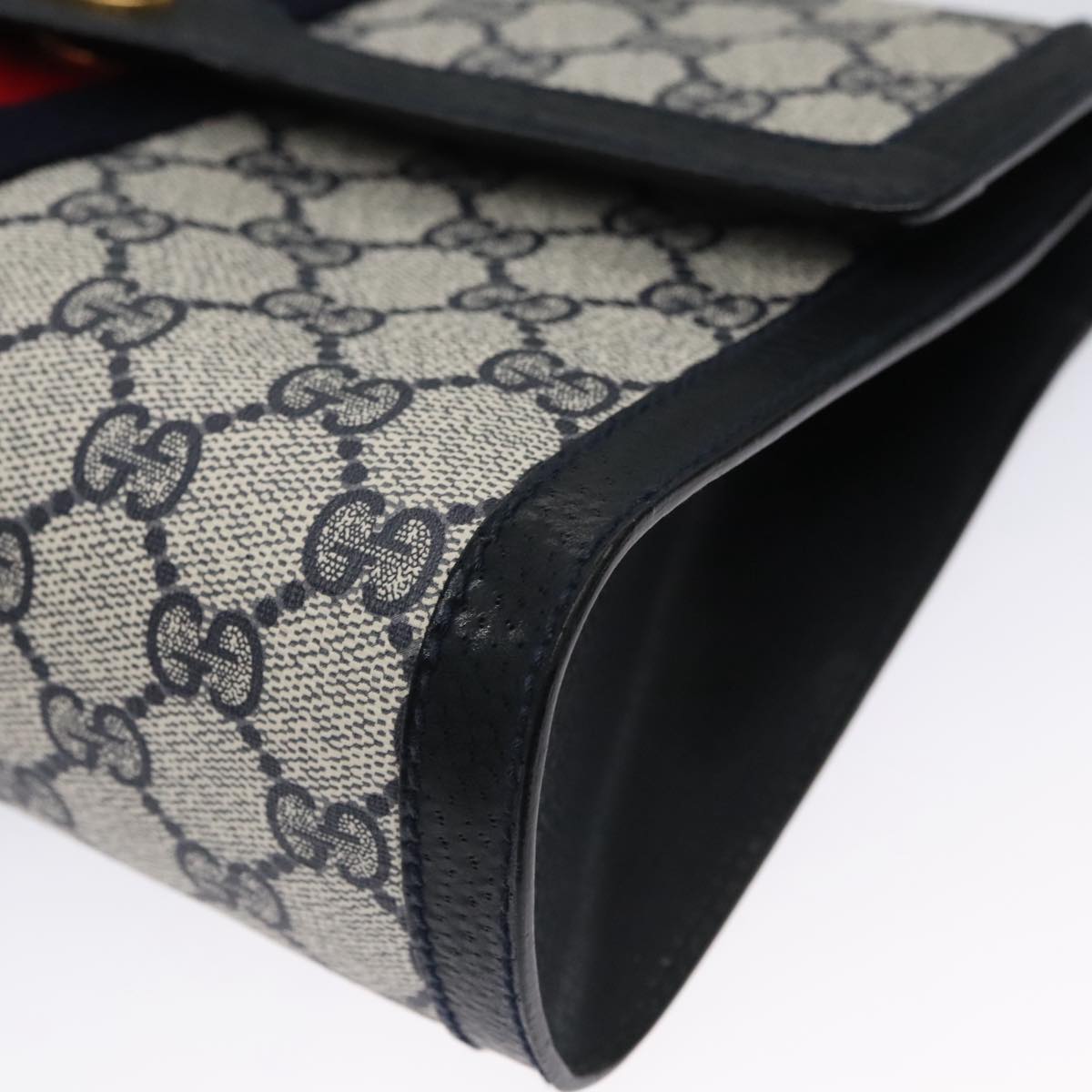 Gucci Gg Canvas Navy Canvas Clutch Bag