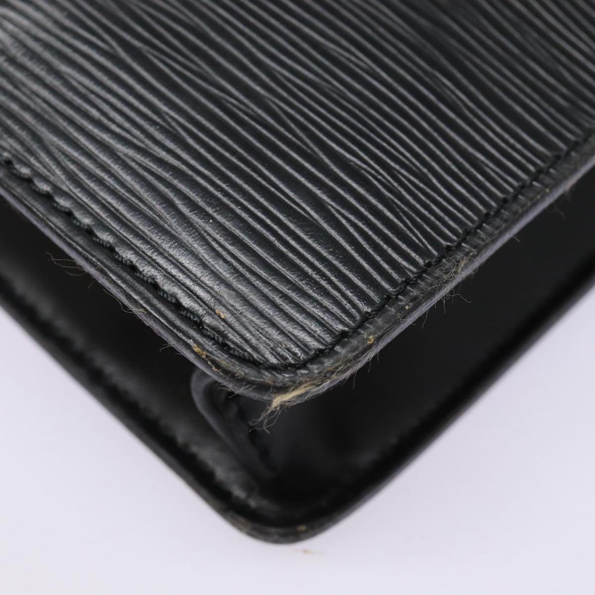 Louis Vuitton Senateur Black Leather Briefcase Bag