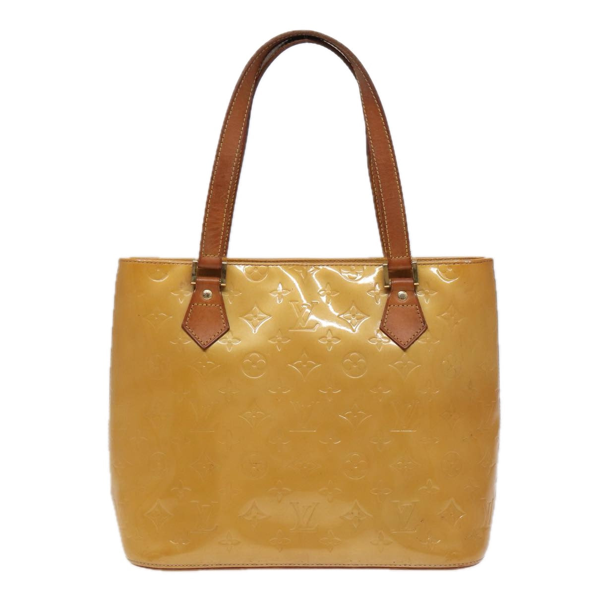 Louis Vuitton Houston Beige Patent Leather Shoulder Bag