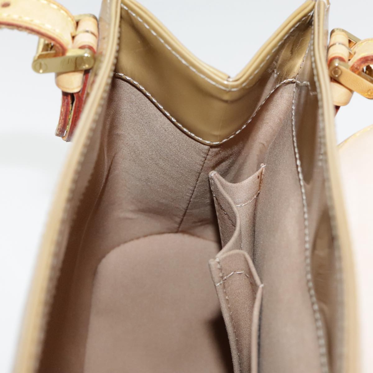 Louis Vuitton Biscayne Bay Brown Patent Leather Shoulder Bag