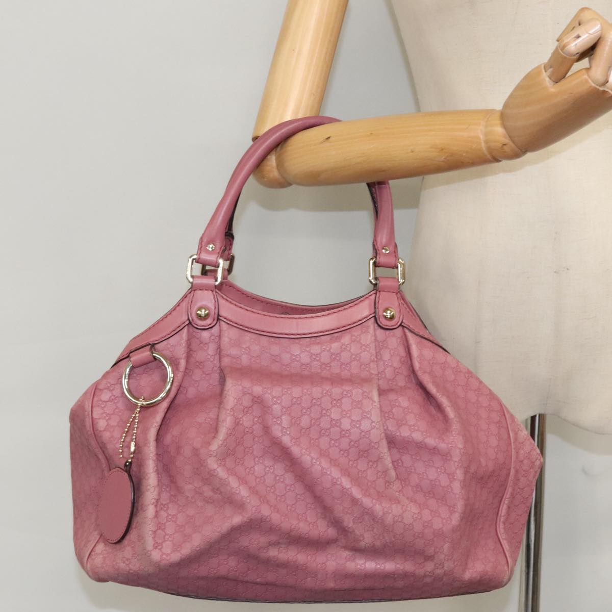 Gucci Sukey Pink Leather Shoulder Bag