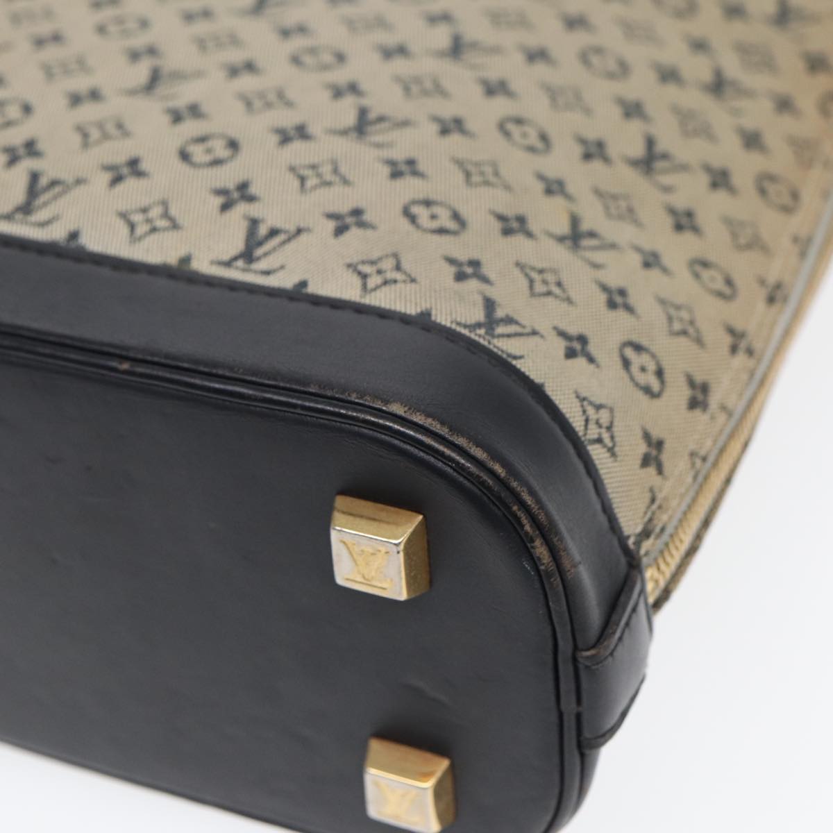 Louis Vuitton Alma Blue Canvas Handbag