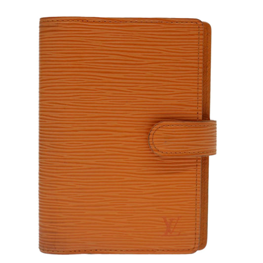 Louis Vuitton Agenda Pm Orange Leather Wallet